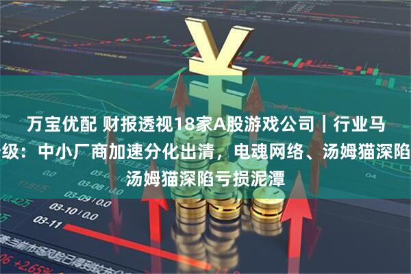 万宝优配 财报透视18家A股游戏公司｜行业马太效应升级：中小厂商加速分化出清，电魂网络、汤姆猫深陷亏损泥潭